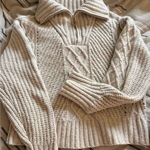 Cozy Cream Cable Knit Sweater